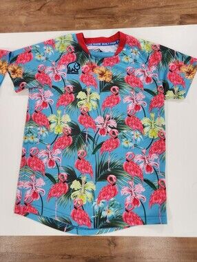 Rhino Soccer Flamingo Print Jersey Youth Medium Tropical Athletic Shirt Unisex